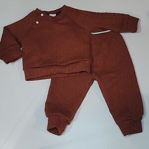 5/$30 PATPAT Cotton Jogger Set Crewneck Auburn